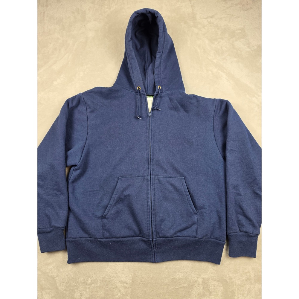 Vintage Camber Hoodie Mens XL Blue Waffle Lined Full Zip Heavyweight Made in USA